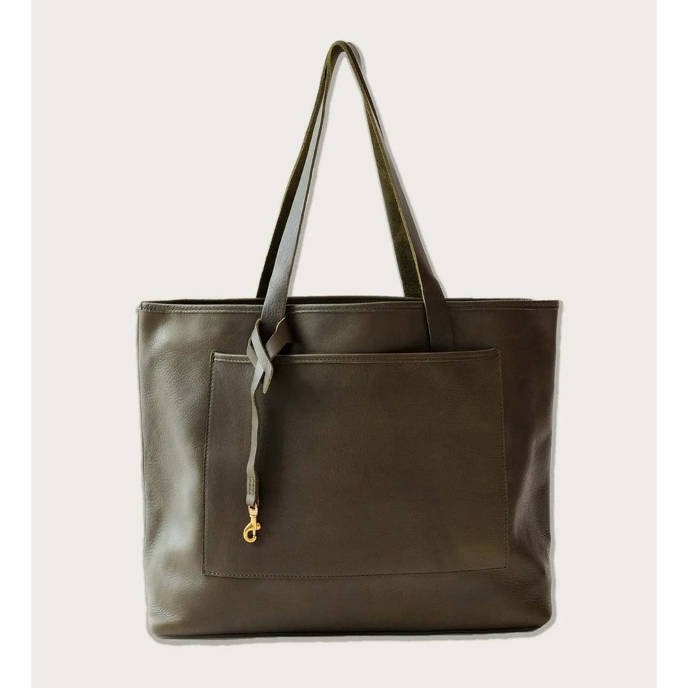 WP Standard The Oversized Leather Tote - Olive